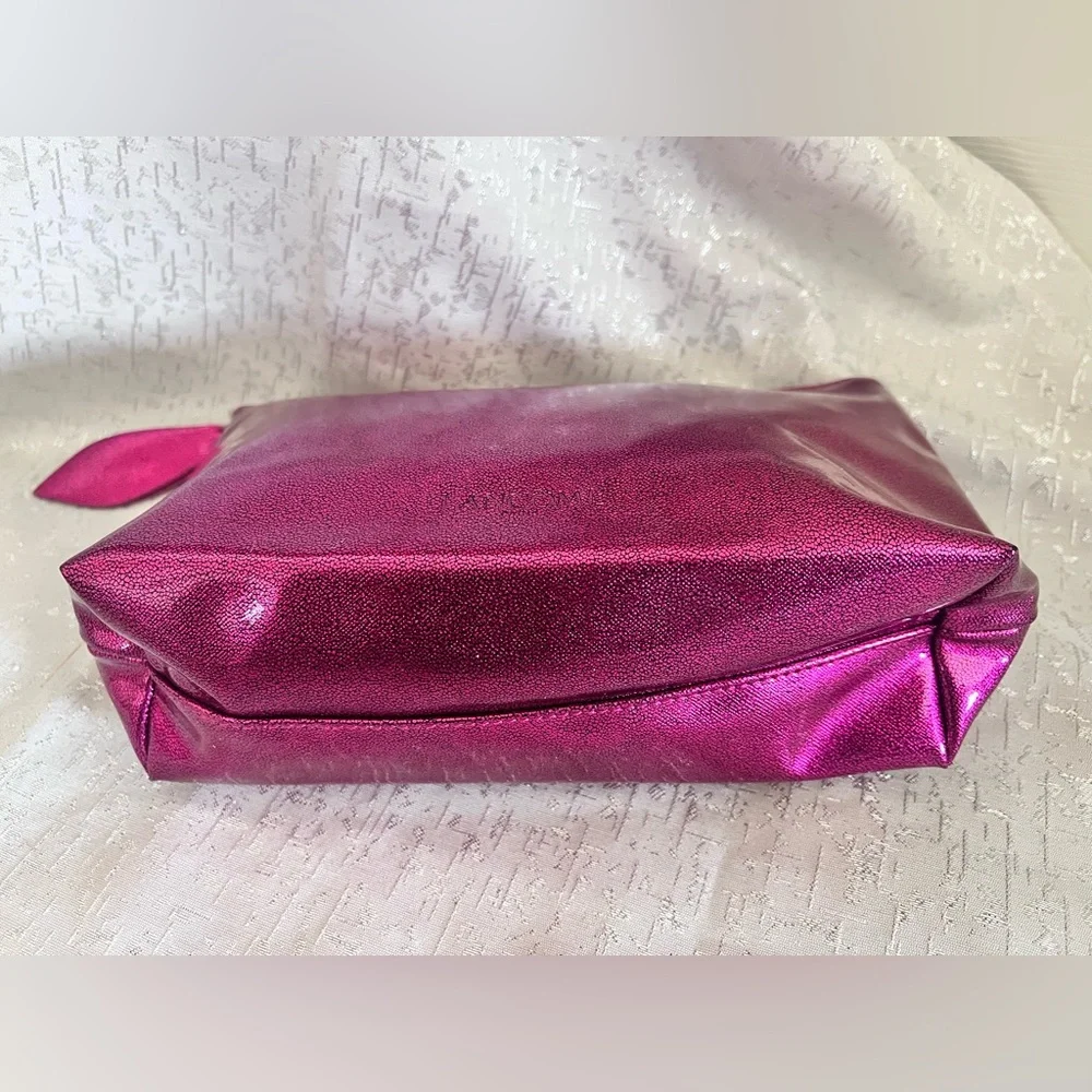 Lancome Paris Sparkling Vibrant Fuchsia Pink Cosmetic Bag Water-Resistant Fabric